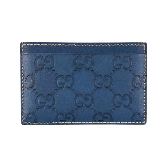 Gucci Monogram Leather Card Holder Wallet - Picture 1 of 6